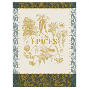Epices & Aromates Yellow Tea Towel 24" x 31"