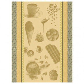 Chocolats Recettes Yellow Tea Towel 24" x 31"