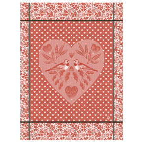 Amour Red Tea Towel 24" x 31"