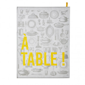 A Table Grey Tea Towel 24" x 31"