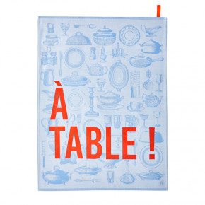 A Table Blue Tea Towel 24" x 31"