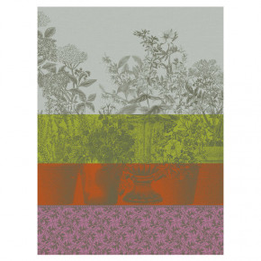 Floraison Raye Purple Tea Towel 24" x 31"