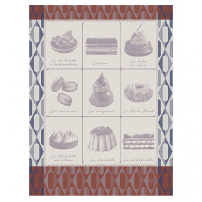 Patisseries Francaises Purple Tea Towel 24" x 31"