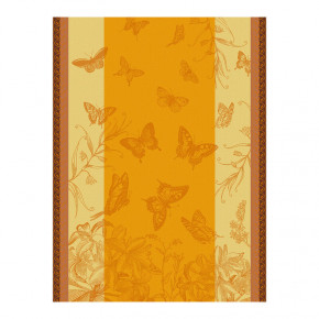 Jardin Des Papillons Orange Tea Towel 24" x 31"