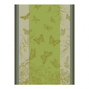 Jardin Des Papillons Green Tea Towel 24" x 31"