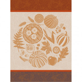 Thanksgiving Orange Tea Towel 24" x 31" 100% Cotton