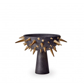 Celestial Bowl on Stand Black + Gold Small 11.75x8.5" - 30 x 22cm