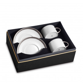 Corde Platinum Tea Cup + Saucer (Gift Box of 2)