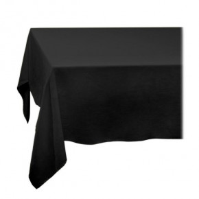 Linen Sateen Black Tablecloth 70x90"