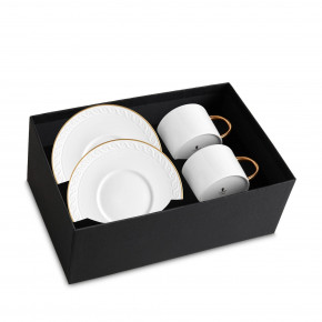 Neptune Gold Tea Cup + Saucer (Gift Box of 2)