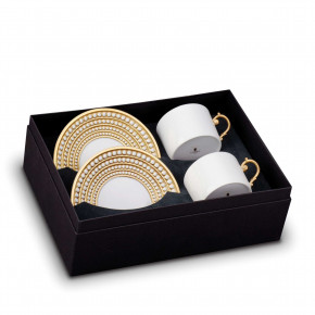 Perlee Gold Tea Cup + Saucer (Gift Box of 2)