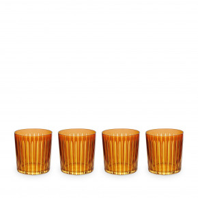 Prism Amber Double Old Fashioned Glasses, Set of 4