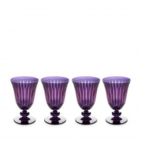 Prism Purple Wine Glasses, Set of 4