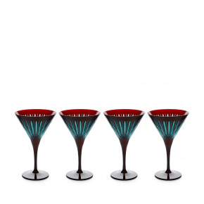 Prism Bordeaux Martini Glasses, Set of 4