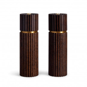 Iconic Salt + Pepper Mills Smoked Oak Large (Set of 2) 2x6.75" - 5 x 17cm