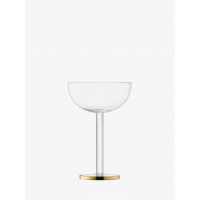 Luca Coupe Glass 7 oz Gold, Set of 2
