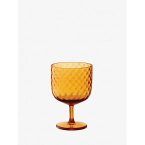 Dapple Wine Glass 11 oz Sun Amber, Set of 2