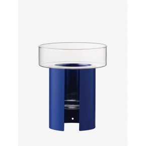 Terrazza Planter Height 8.75 in Round 7.5 in Clear/Cobalt Blue
