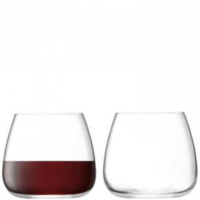 Wine Culture Stemless Wine Glass 13 oz Clear, Set of 2