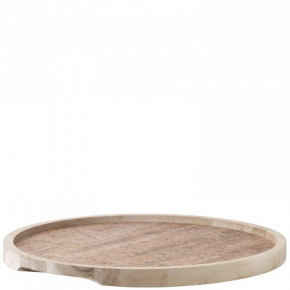 Ivalo Serving Tray Round 15.75 in Ash/Cork