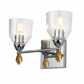 Felice 2-Light Vanity-Light Silver With Gold Accents