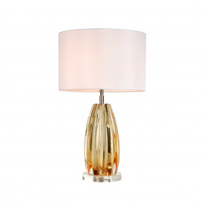 Cognac Amber Finished Glass Accent Table Lamp