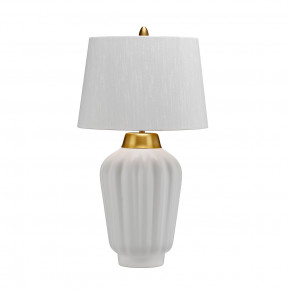 Bexley Table Lamp White and Brushed Brass