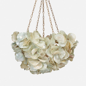 Venus 35"D x 23"H Frost Saddle Oyster Shell Chandelier
