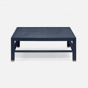 Jarin Coffee Table True Navy Faux Belgian Linen 52"L x 30"W x 18"H