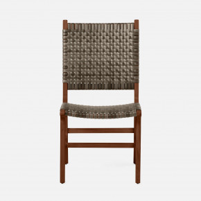 Rawley Indoor/Outdoor Dining Chair Flat Vintage Gray Aged Natural 20"W x 24"D x 39"H Faux Rattan Teak