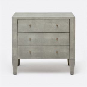 Sorin Nightstand Castor Gray Vintage Faux Shagreen