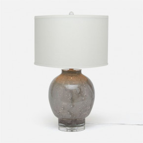 Gusta Table Lamp 17"D x 28"H Bubbled Gray Hand Blown Glass