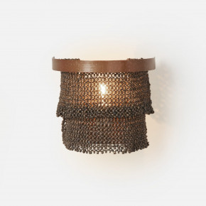 Patricia Sconce 8"W x 6"D x 7"H Bronze Gold Coco Beads Metal