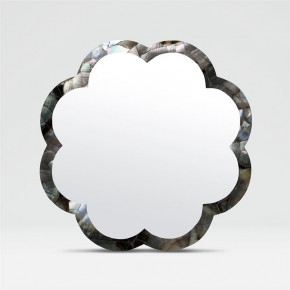 Fiona Silver Mother of Pearl Shell Round Mirror