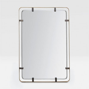 Fremont 26"W x 38"H Rectangular Matte Brass Steel Mirror