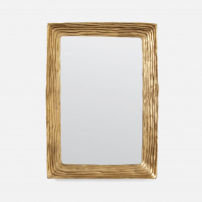 Hetty 26W x 37"H Antique Gold Leaf Resin Rectangular Mirror