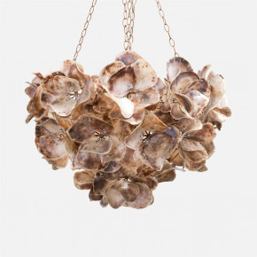 Venus 35"D x 23"H Natural Oyster Shell Chandelier