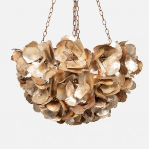 Venus 35"D x 23"H Champagne Oyster Shell Chandelier