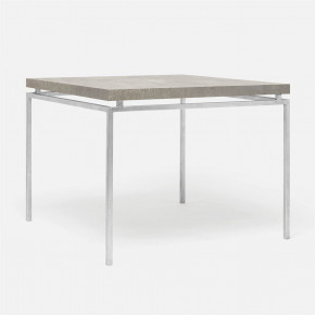 Benjamin Game Side Table Texturized Silver Steel