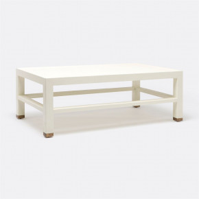 Jarin Coffee Table White Faux Belgian Linen