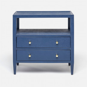 Jarin Nightstand True Navy Faux Belgian Linen