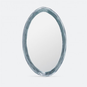 Hetty Blue Translucent Resin Oval Mirror