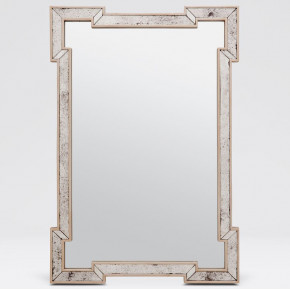 Norma Antiqued Palladian Silver Rectangular Mirror Oak Rectangular Mirror