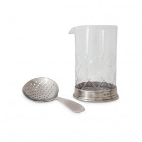 Mixing Glass And Cocktail Strainer Set