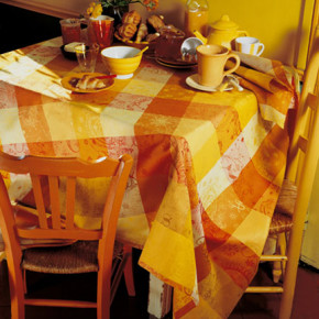 Mille Couleurs Soleil Cotton Damask Table Linens