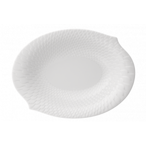 Waves Relief White Serving Dish L 21