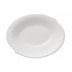 Waves Relief White Serving Dish