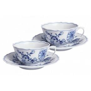 Blue Onion Cups & Saucers