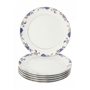 Noble Blue Red/Golden Dinner Plate Set