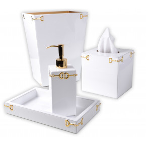 Hampton Pure Enamel/Gold Trim Bath Accessories